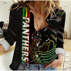 penrith-panthers-rugby-women-casual-shirt-the-mountain-men-aboriginal-art-dynamic