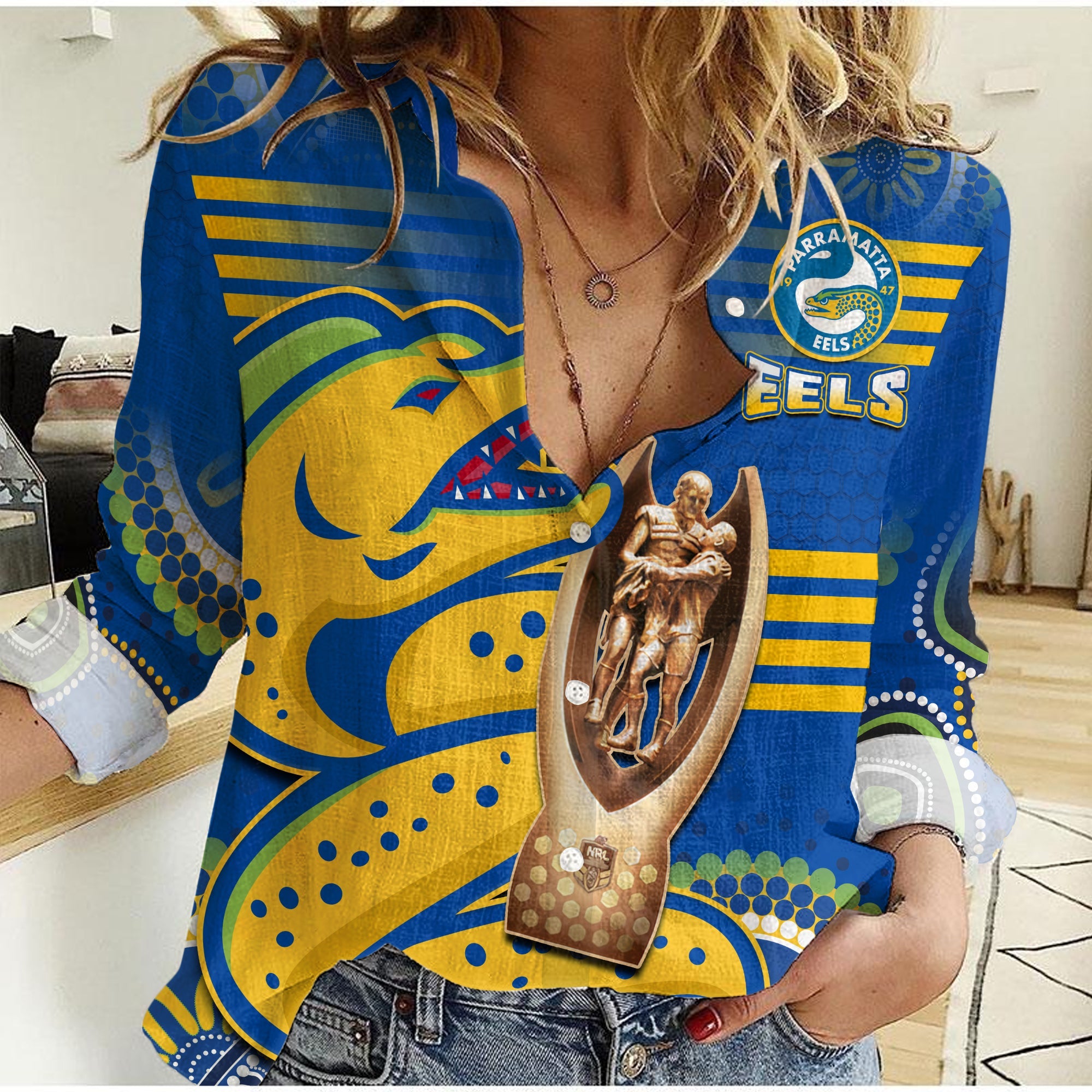 custom-text-and-number-parramatta-rugby-women-casual-shirt-eels-premiers-2022-indigenous-artsy