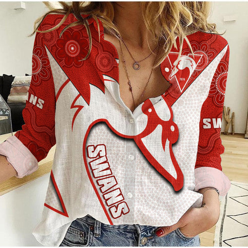 custom-text-and-number-sydney-football-women-casual-shirt-swans-1874-dot-painting-artsy