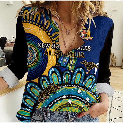 new-south-wales-state-women-casual-shirt-nsw-australian-indigenous-art