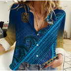 gold-coast-titans-rugby-women-casual-shirt-pasifika-gradient-polynesian-pattern