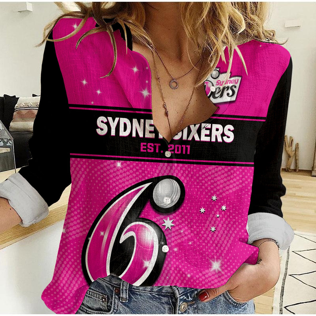 custom-text-and-number-sydney-sixers-women-casual-shirt-est-2011-simple-style