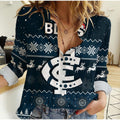 carlton-football-women-casual-shirt-blues-indigenous-merry-christmas