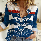 custom-text-and-number-cats-football-anzac-women-casual-shirt-geelong-camouflage-poppy-mix-aboriginal