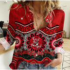 custom-text-and-number-renegades-cricket-anzac-women-casual-shirt-melbourne-poppy-aboriginal-camouflage