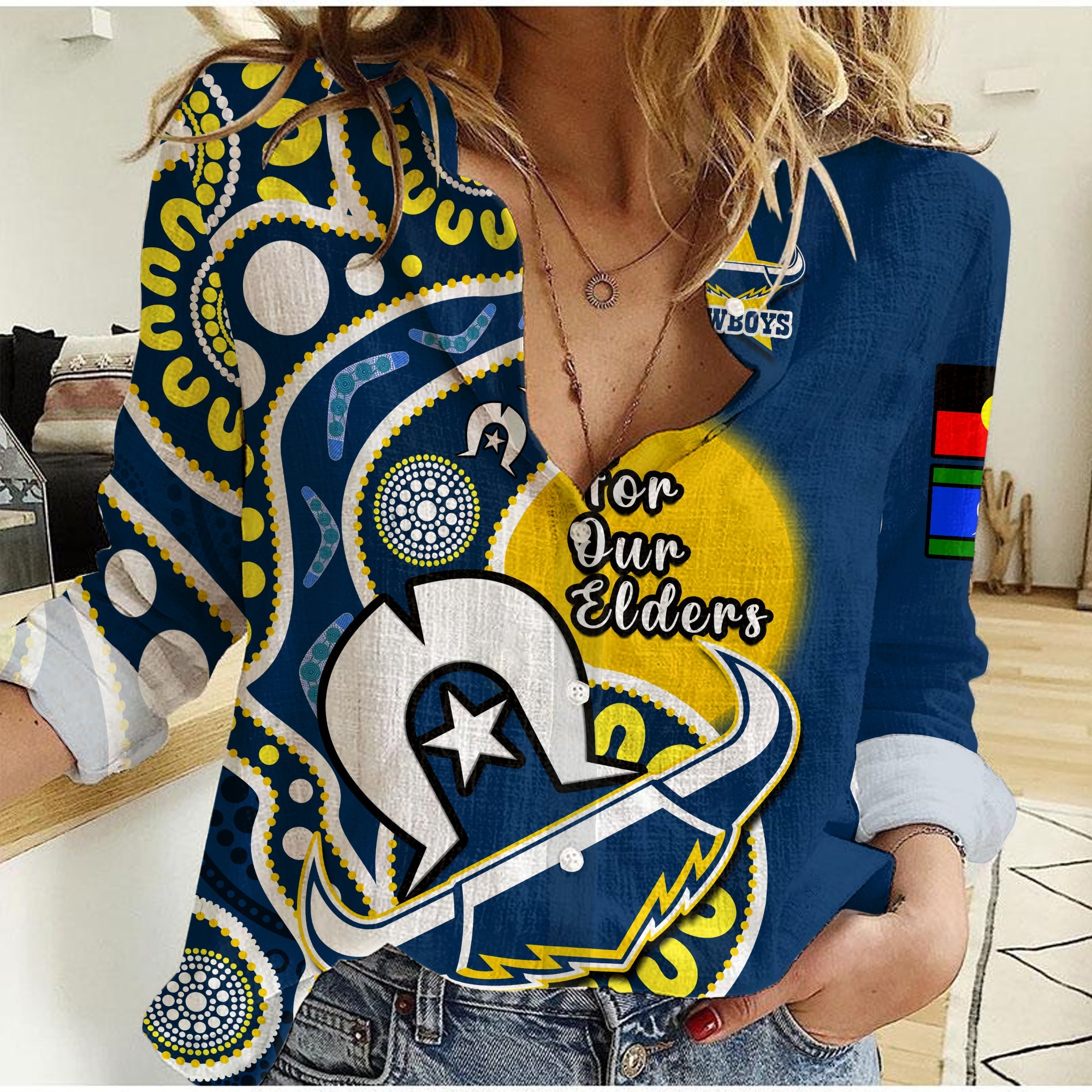 custom-text-and-number-cowboys-rugby-naidoc-2023-women-casual-shirt-for-our-elders-aboriginal