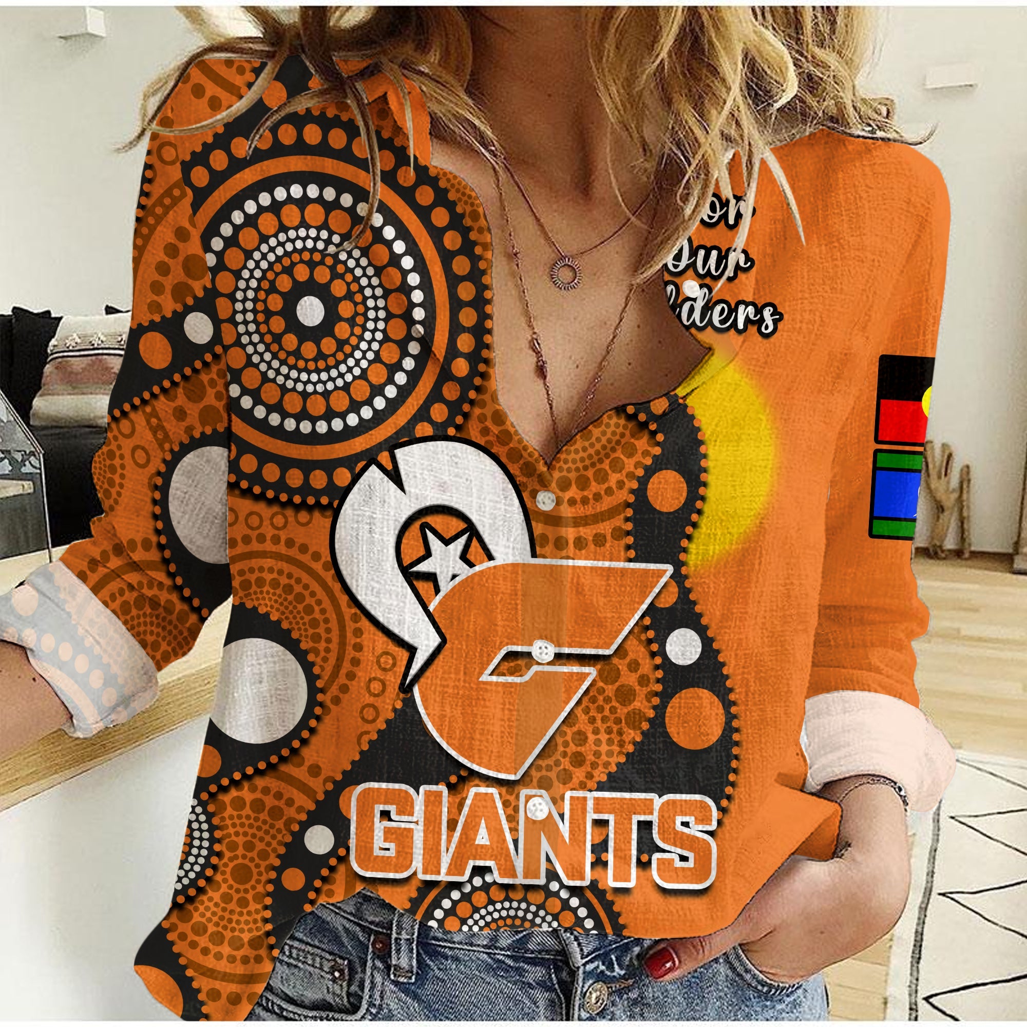 custom-text-and-number-gws-giants-football-naidoc-2023-women-casual-shirt-indigenous-for-our-elders