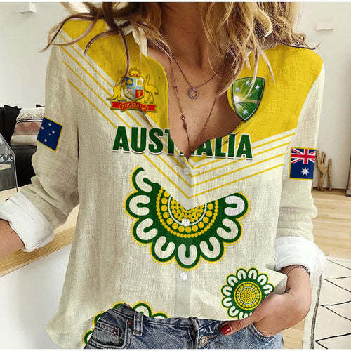 custom-text-and-number-australia-cricket-women-casual-shirt-boxing-day-test-aussie-indigenous