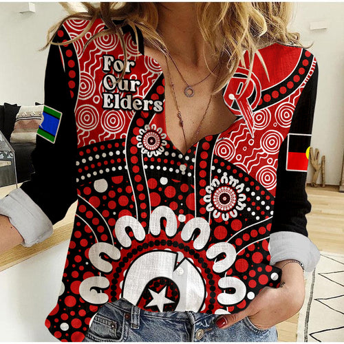 melbourne-renegades-naidoc-2023-women-casual-shirt-indigenous-for-our-elders