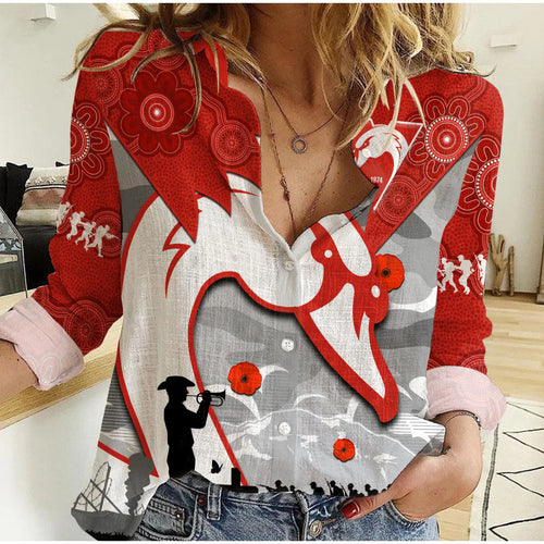 custom-text-and-number-swans-football-anzac-women-casual-shirt-sydney-indigenous-camouflage-art