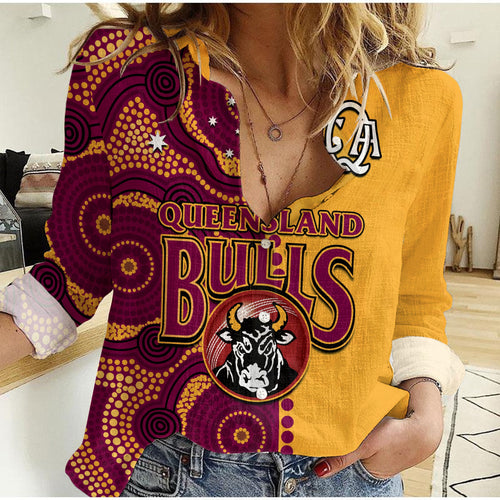 queensland-cricket-2023-women-casual-shirt-bulls-sheffield-shield-indigenous