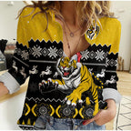 richmond-football-women-casual-shirt-tigers-indigenous-merry-christmas