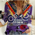 custom-text-and-number-melbourne-storm-rugby-anzac-women-casual-shirt-indigenous-poppy-australian-army