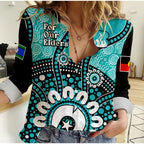 custom-text-and-number-brisbane-heat-naidoc-2023-women-casual-shirt-indigenous-for-our-elders