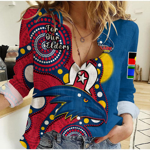 adelaide-football-naidoc-2023-women-casual-shirt-crows-for-our-elders-indigenous