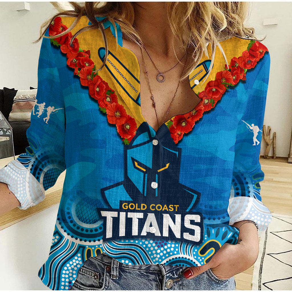 custom-text-and-number-titans-anzac-2023-women-casual-shirt-camouflage-poppy-mix-aboriginal