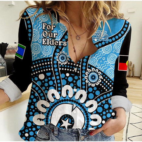 custom-text-and-number-adelaide-strikers-naidoc-2023-women-casual-shirt-indigenous-for-our-elders
