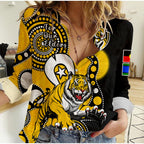 richmond-football-naidoc-2023-women-casual-shirt-tigers-for-our-elders-indigenous-art