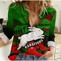 custom-text-and-number-rabbitohs-rugby-anzac-women-casual-shirt-south-sydney-camouflage-poppy-aboriginal