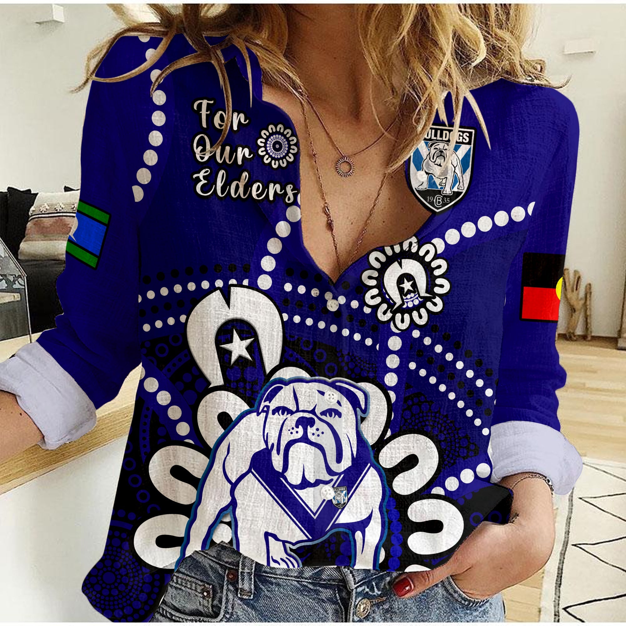 custom-text-and-number-bulldogs-rugby-naidoc-2023-women-casual-shirt-for-our-elders-aboriginal