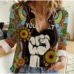custom-personalised-naidoc-2022-women-casual-shirt-proud-history-of-getting-up-standing-up-and-showing-up