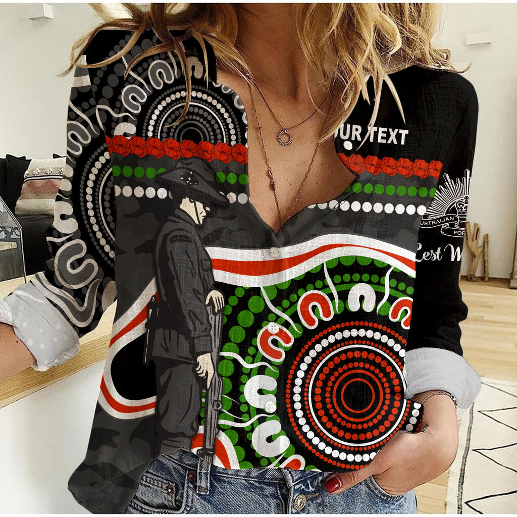 custom-personalised-panthers-anzac-day-women-casual-shirt-aboriginal-lest-we-forget-ver01