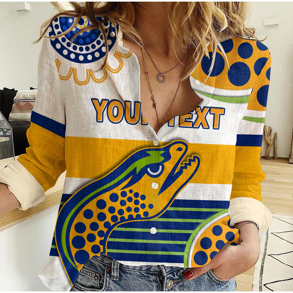 custom-personalised-eels-indigenous-women-casual-shirt-parramatta-2022-version-white