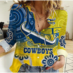 custom-personalised-cowboys-rugby-women-casual-shirt-aboriginal-boomerang-go-premiers-north-queensland