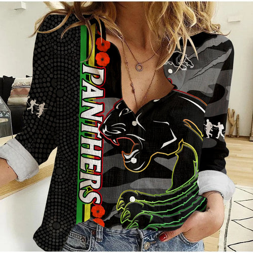 panthers-rugby-anzac-women-casual-shirt-aboriginal-mix-poppy-camouflage-black