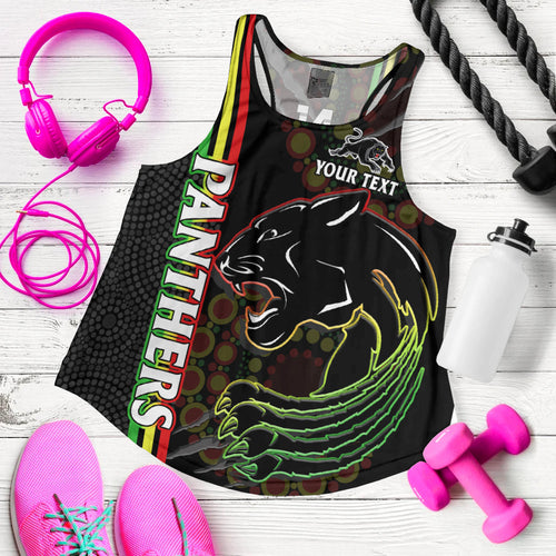 custom-text-and-number-penrith-panthers-rugby-women-racerback-tank-the-mountain-men-aboriginal-art-dynamic