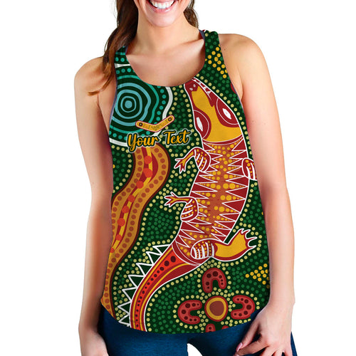 custom-personalised-aboriginal-art-crocodile-women-racerback-tank-you-are-number-one