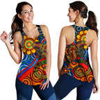 australia-lizard-and-sun-women-racerback-tank-aboriginal-art-speical