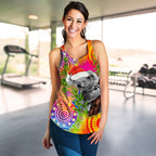 custom-personalised-australia-koala-aboriginal-women-racerback-tank-rainbow-tie-dye-merry-christmas