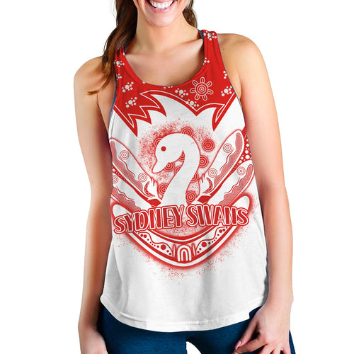 custom-text-and-number-swans-football-women-racerback-tank-est-1874-aboriginal-boomerang-sydney-bloods