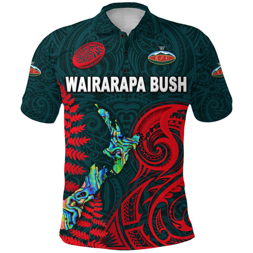 custom-personalised-maori-wairarapa-bush-rugby-polo-shirt-new-zealand-silver-fern-custom-text-and-number