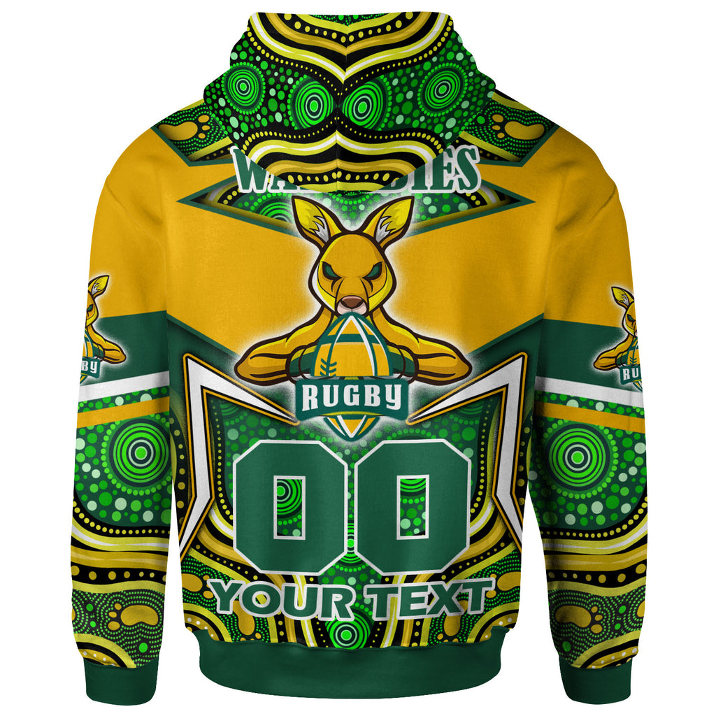 wallabies-rugby-hoodie-custom-super-kangaroo-rugby-ball-mascot-aboriginal-style-hoodie