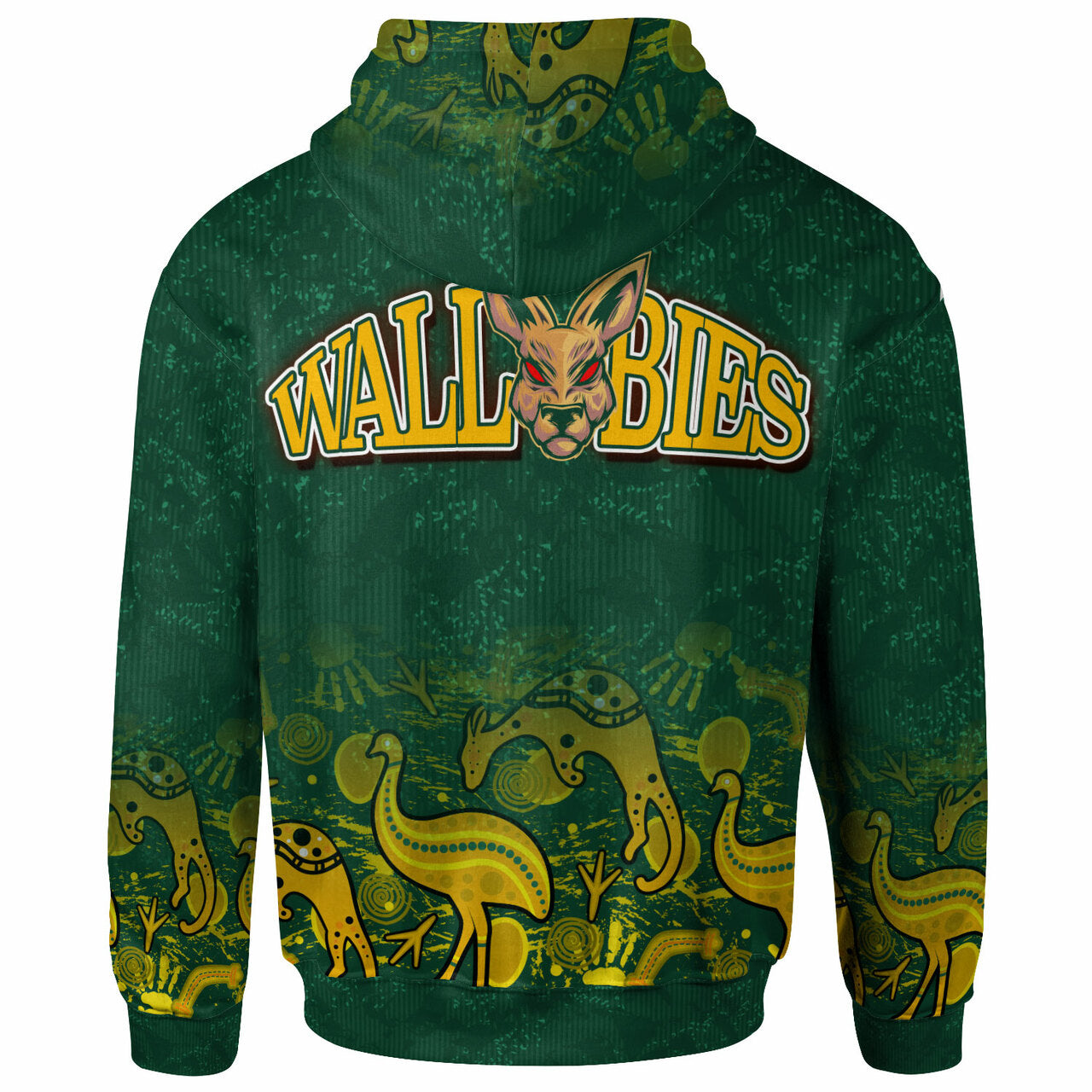 Wallabies Rugby Hoodie - Custom Wallabies Aboriginal With Animals Hoodie LT10