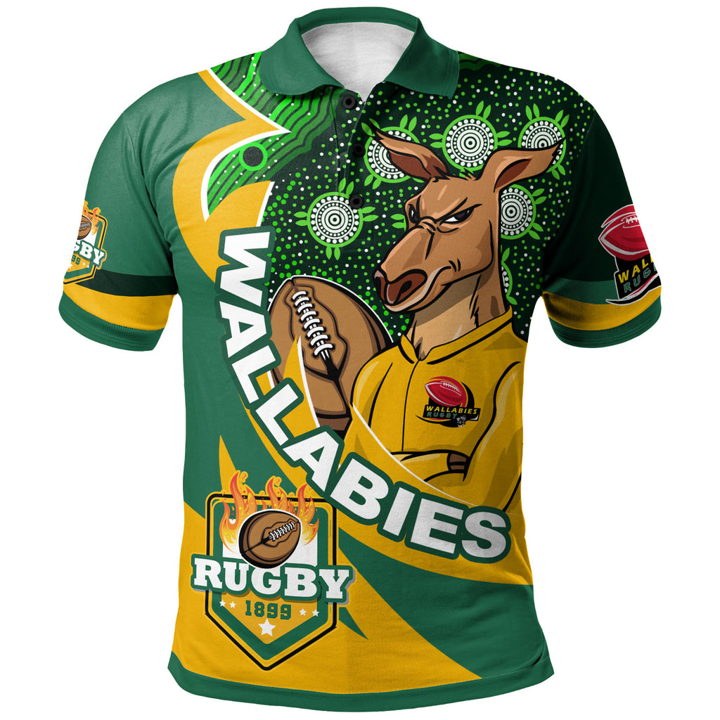 wallabies-rugby-polo-shirt-custom-kangaroo-rugby-ball-aboriginal-curve-style-polo-shirt