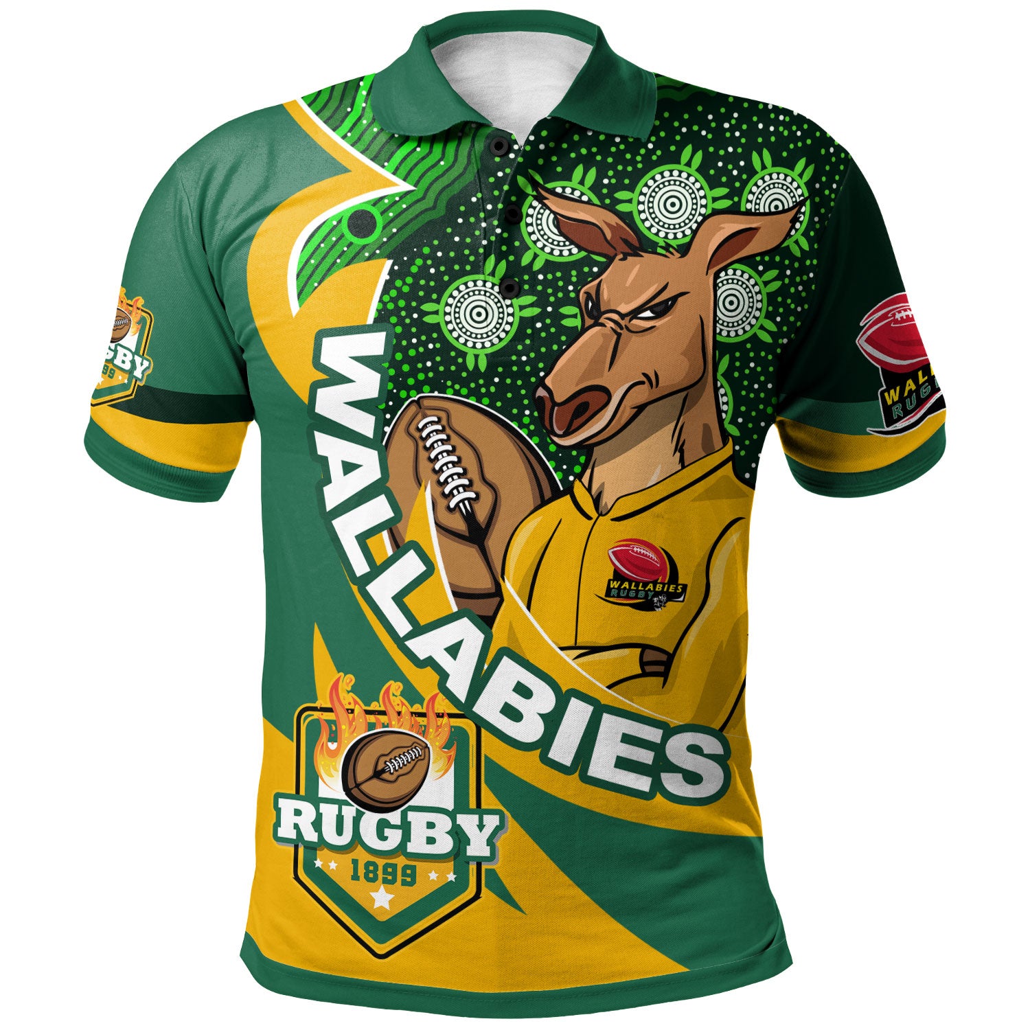 wallabies-rugby-polo-shirt-custom-kangaroo-rugby-ball-aboriginal-curve-style-polo-shirt