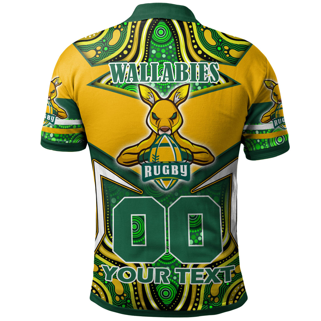 wallabies-rugby-polo-shirt-custom-super-kangaroo-rugby-ball-mascot-aboriginal-style-polo-shirt
