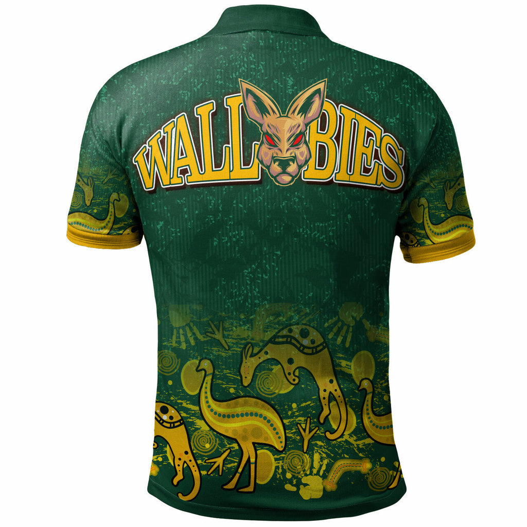 wallabies-rugby-polo-shirt-custom-wallabies-aboriginal-with-animals-polo-shirt