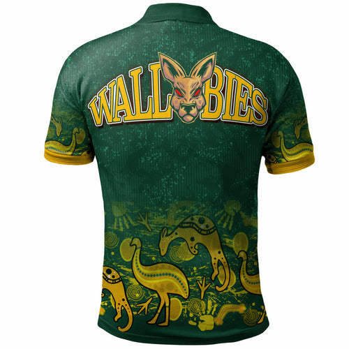 wallabies-rugby-polo-shirt-custom-wallabies-aboriginal-with-animals-polo-shirt