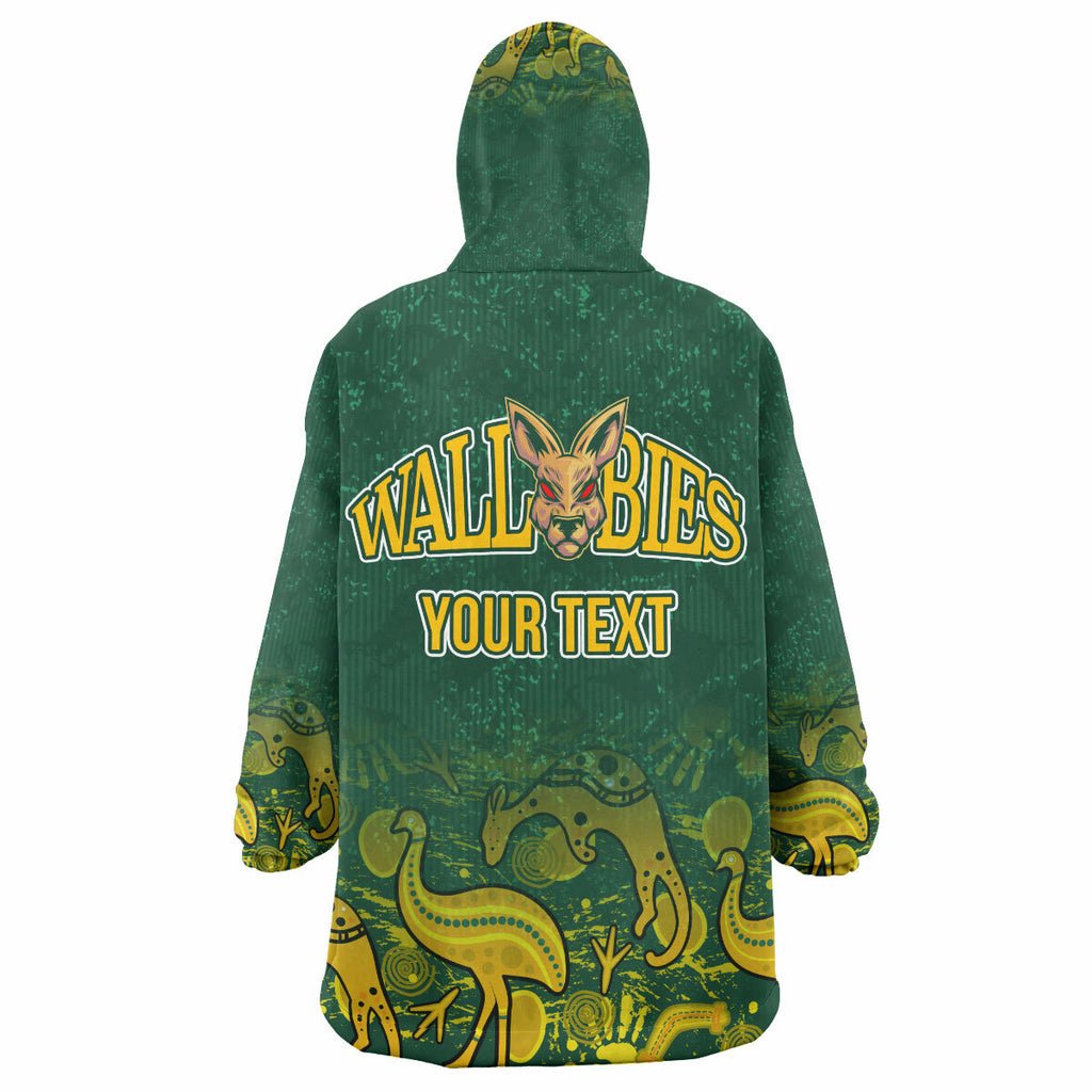 wallabies-rugby-snug-hoodie-custom-wallabies-aboriginal-with-animals-oodie-blanket