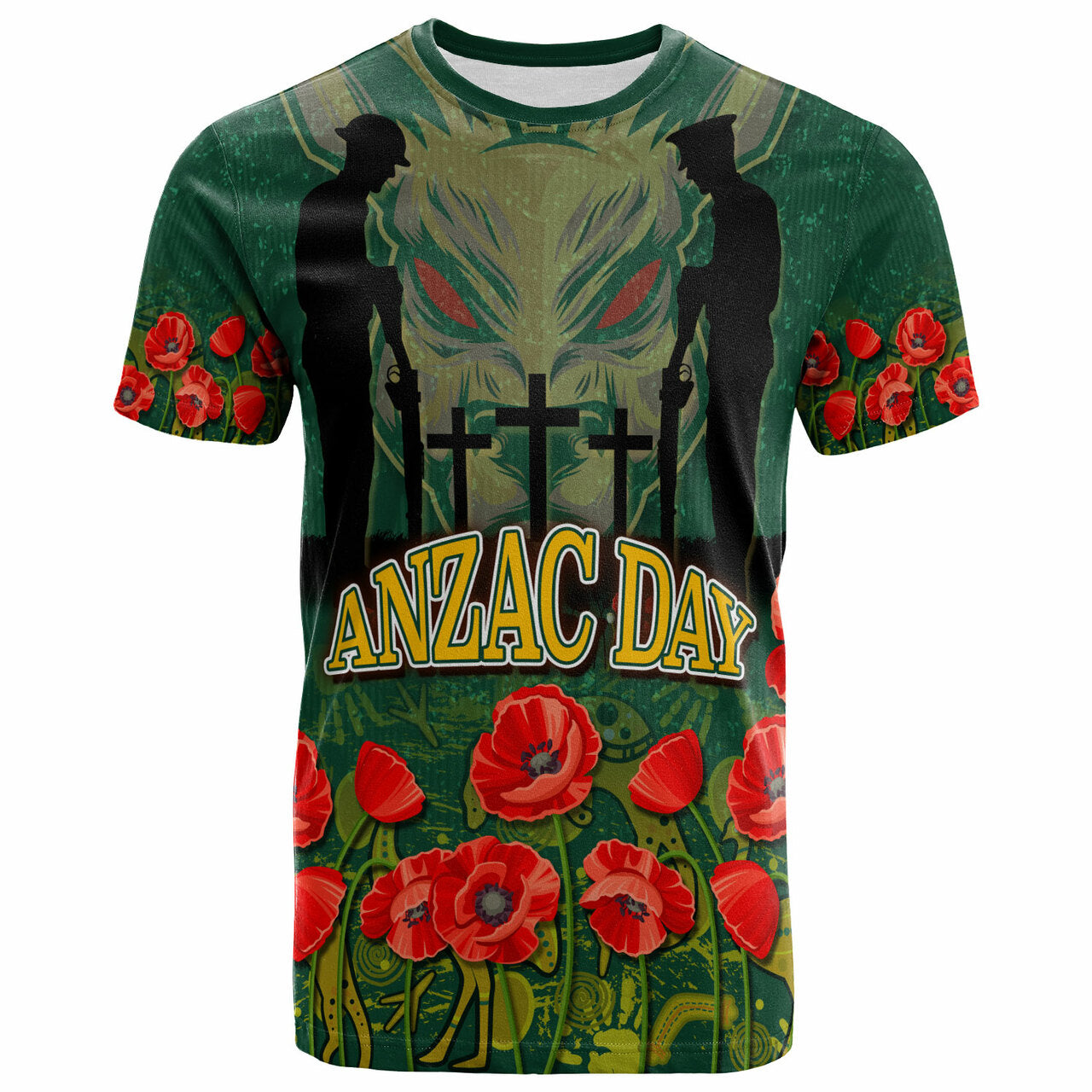 wallabies-rugby-t-shirt-custom-anzac-wallabies-aboriginal-with-animals-t-shirt