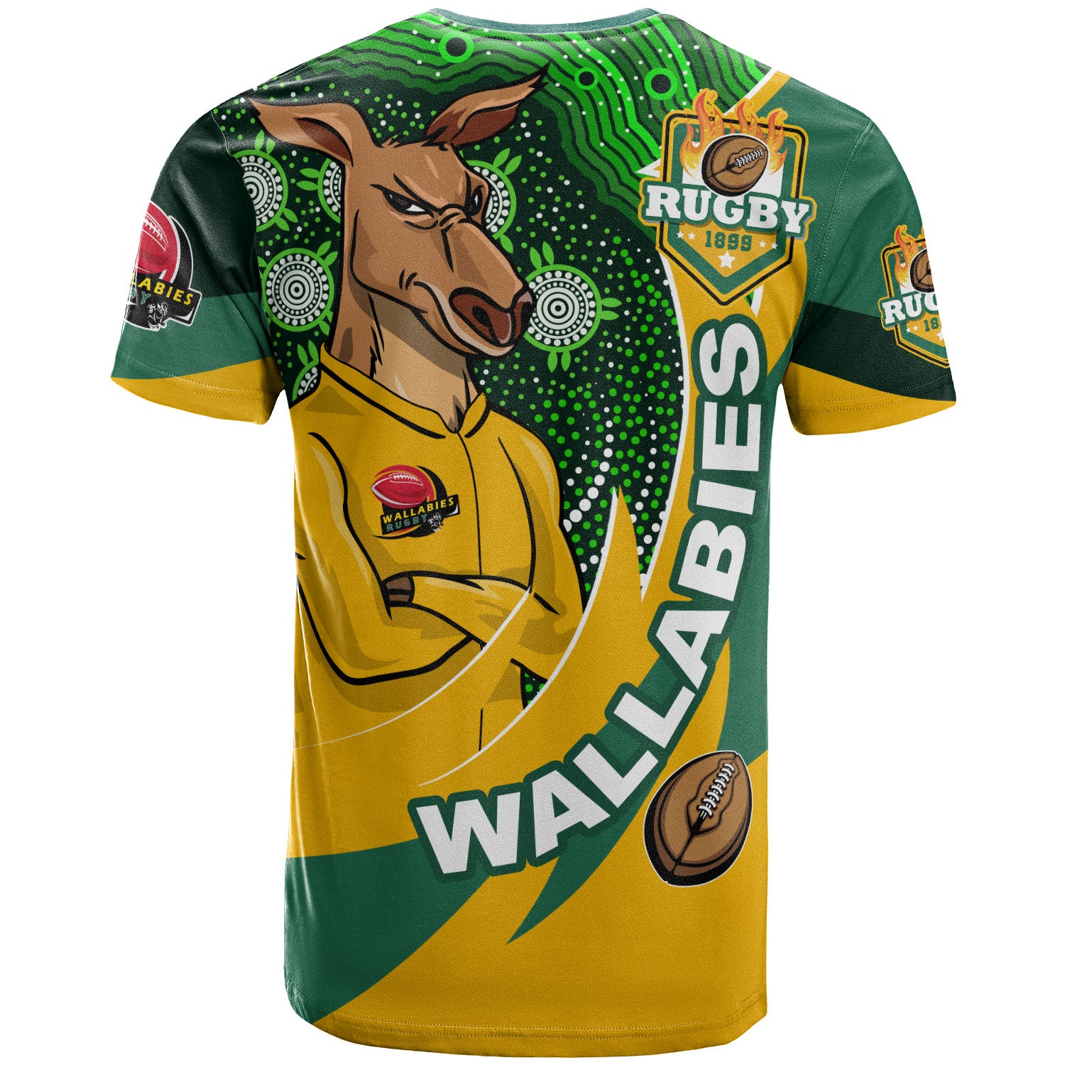 wallabies-rugby-t-shirt-custom-kangaroo-rugby-ball-aboriginal-curve-style-t-shirt