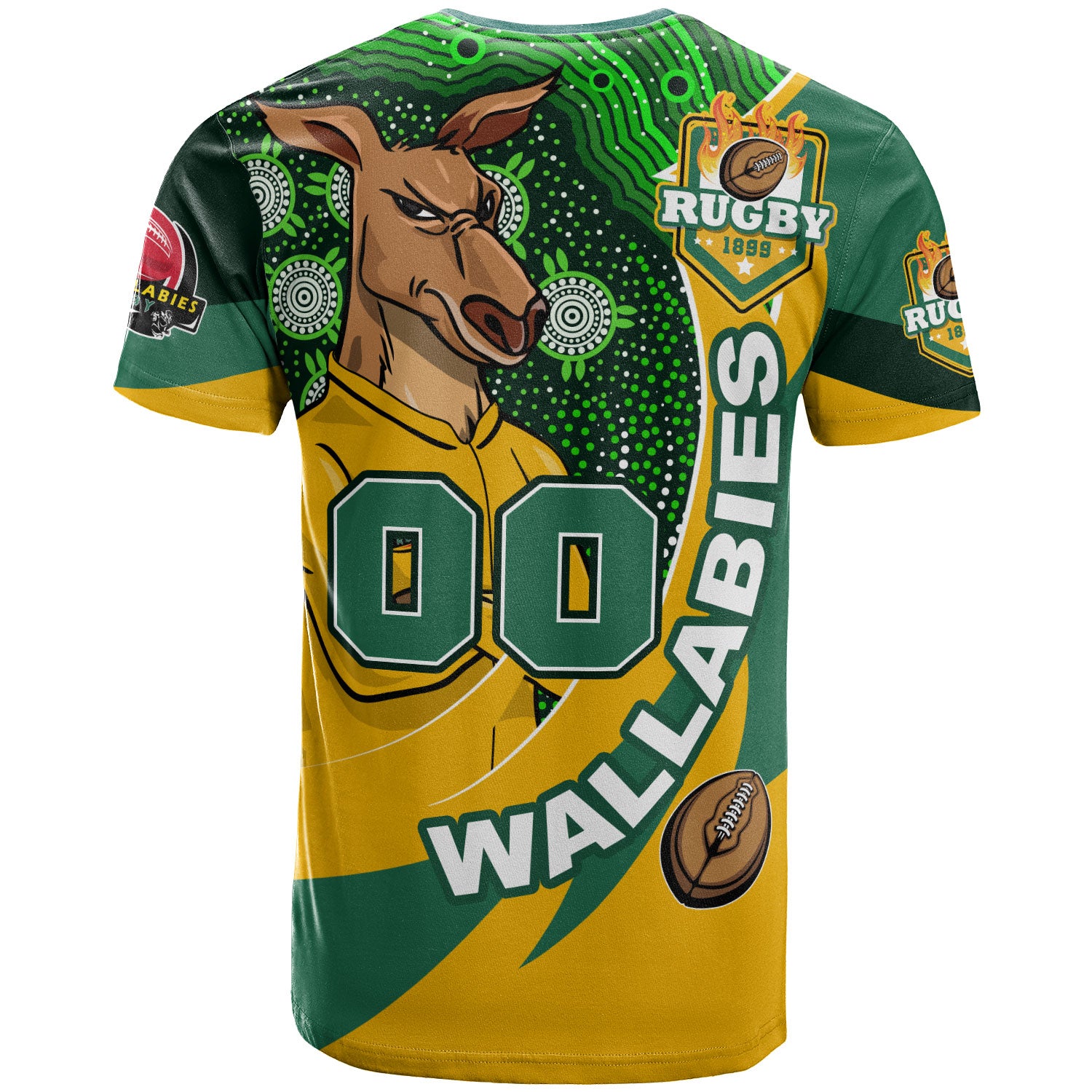 wallabies-rugby-t-shirt-custom-kangaroo-rugby-ball-aboriginal-curve-style-t-shirt