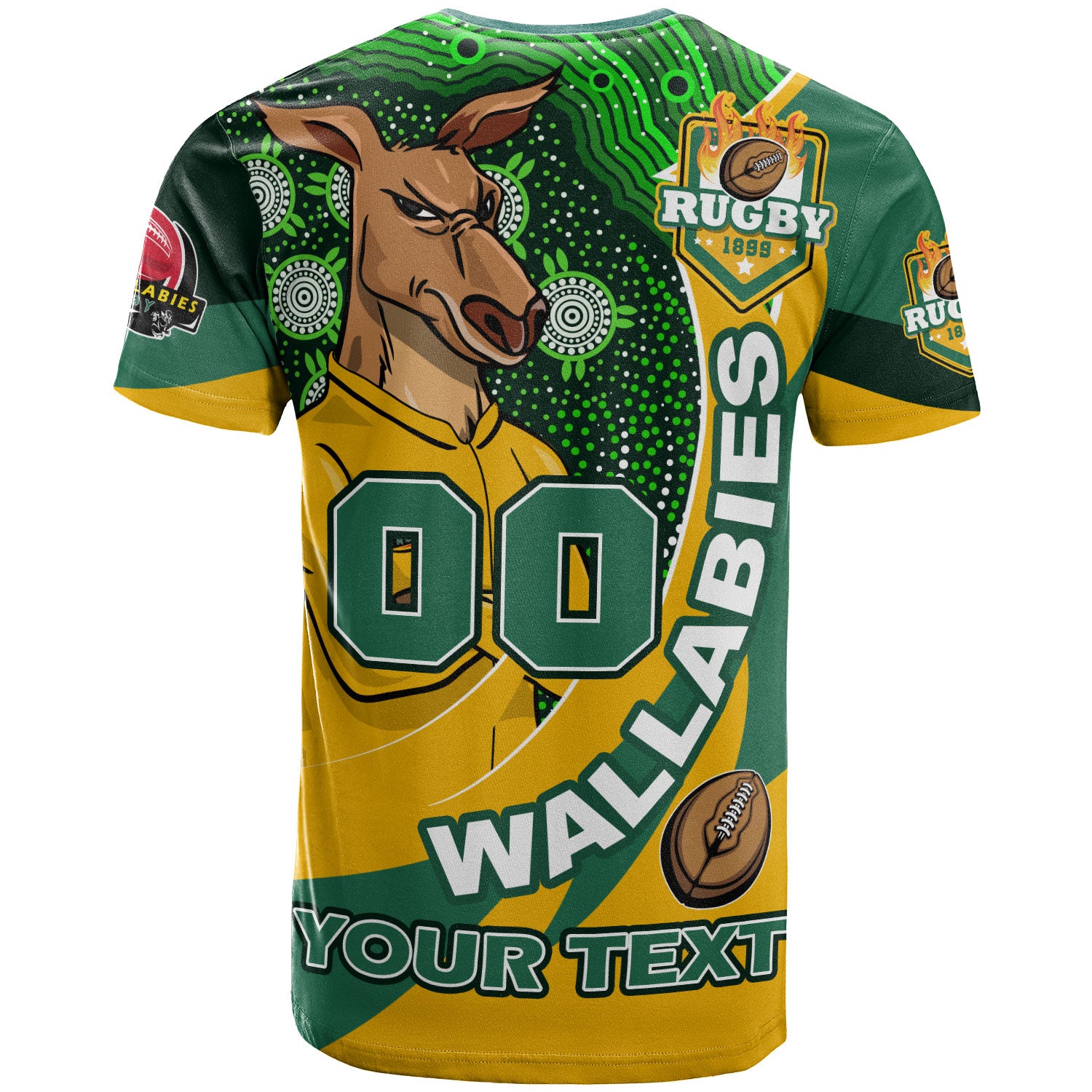 wallabies-rugby-t-shirt-custom-kangaroo-rugby-ball-aboriginal-curve-style-t-shirt