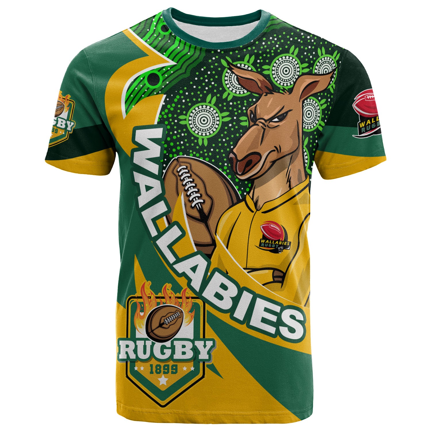 wallabies-rugby-t-shirt-custom-kangaroo-rugby-ball-aboriginal-curve-style-t-shirt