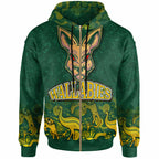 Wallabies Rugby Hoodie - Custom Wallabies Aboriginal With Animals Hoodie LT10
