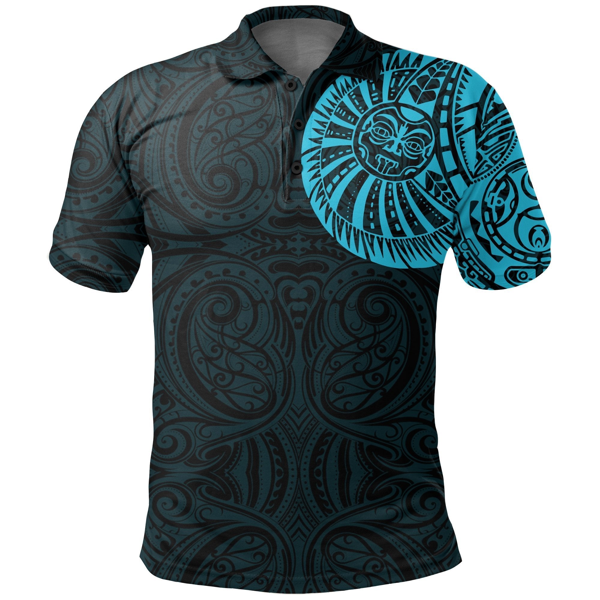new-zealand-maori-polo-shirt-maori-warrior-tattoo-golf-shirts-blue